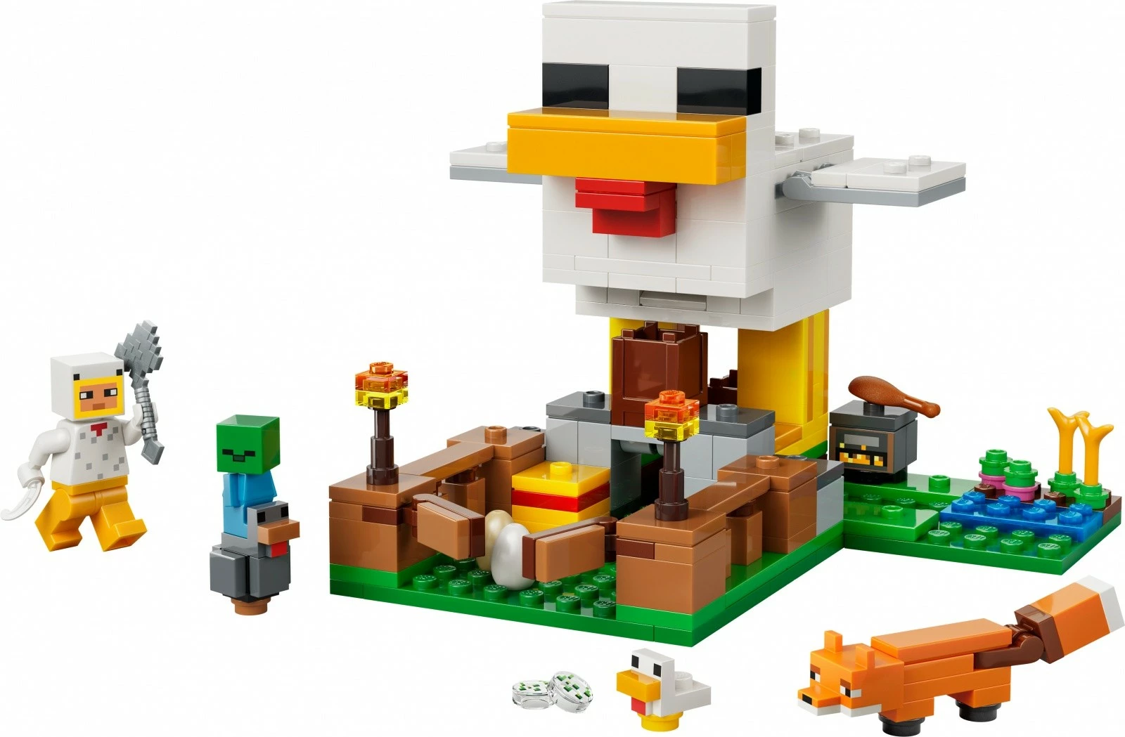 Set ndërtimi LEGO Minecraft 21585 Chicken Farm, 233 copa, 7+