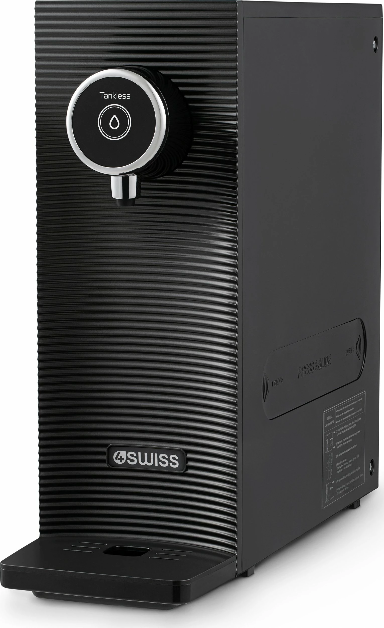 Sistem filtrimi uji 4Swiss WFF021, tankless, filtrimi 5-fazësh, set 3 kartrixhe, i zi