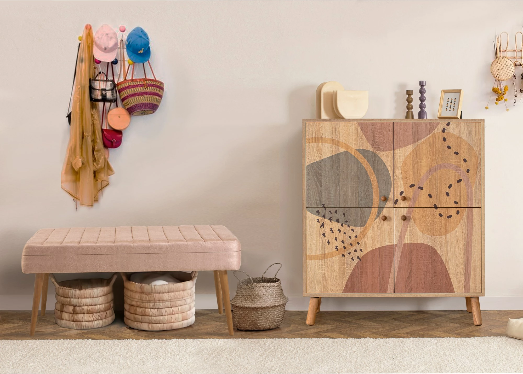 Set mobiljesh për korridor Skye Decor, Sonomo & Stone, Multilux - Form - 0900