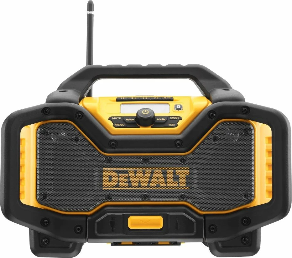 Radio kantieri DeWalt DCR027 DAB+ FM Bluetooth, karikues XR 18V/54V, 4 altoparlantë, verdhë/zi