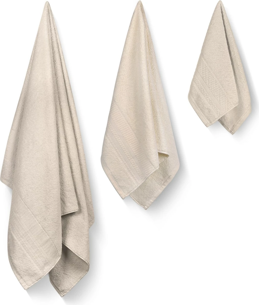 Set peshqirësh (3 copë), Mijölnir, Piramit, ngjyrë gur