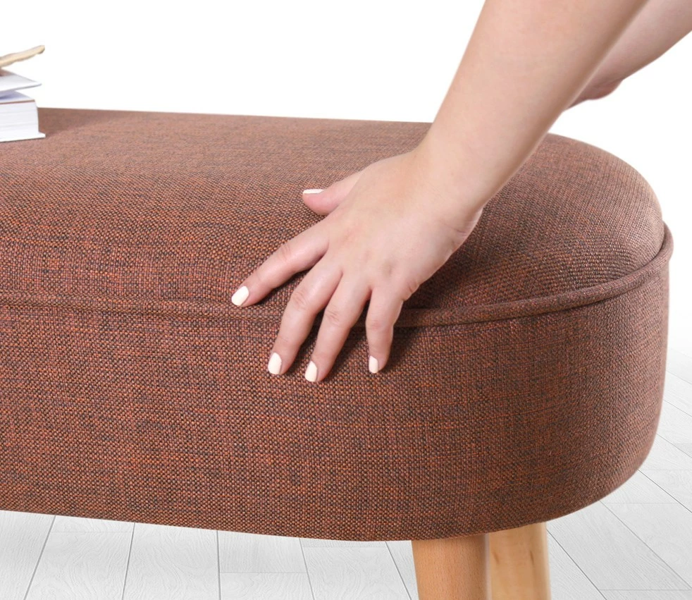 Puf Atelier del Sofa, liri, ngjyrë e kuqe e thellë