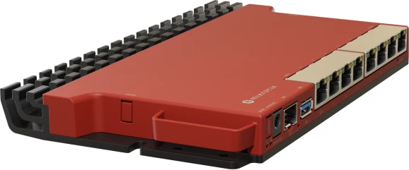 Router Mikrotik L009UIGS-RM, 8x Gigabit, SFP 2.5G, PoE, rack 1U, kuqe