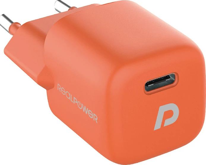 Power bank Realpower Ultron PB-10000, 10000 mAh, USB-C/USB-A, fast charge, portokalli