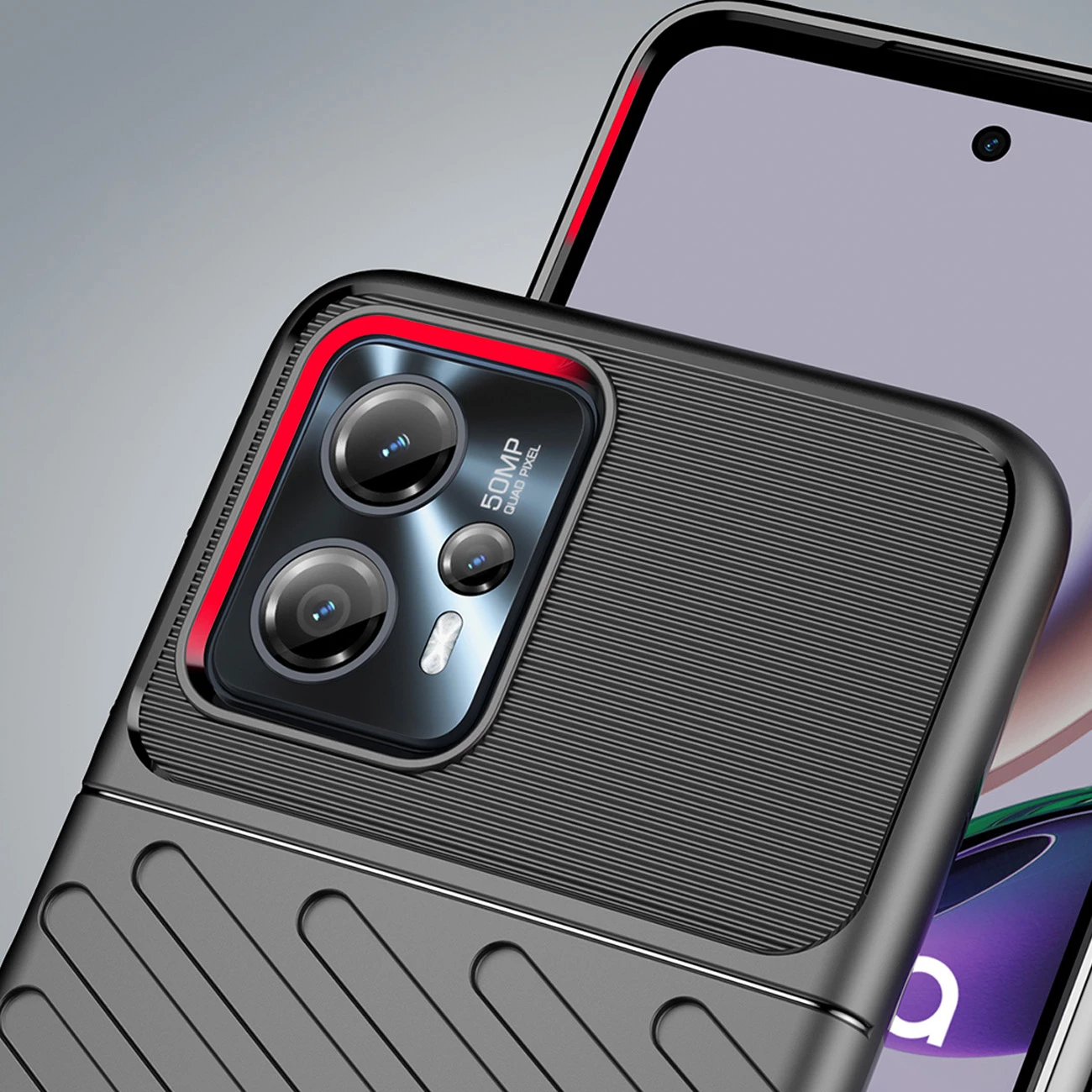 Mbështjellës Hurtel Thunder Case për Motorola Moto G13, TPU, i zi