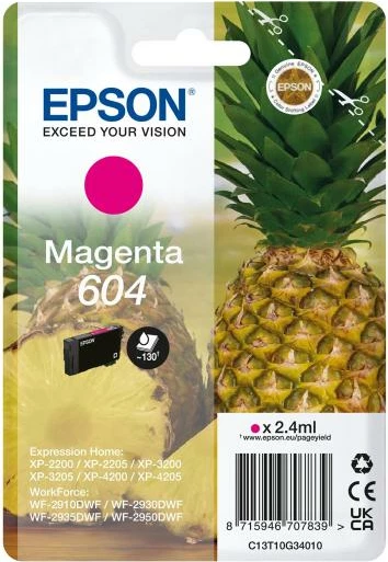 Kartrixh boje, Epson, 604 C13T10G34010, 2.4 ml, magenta