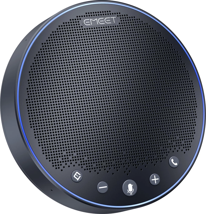 Altoparlant konferencë EMEET OfficeCore M3 (E1101), 4 mikrofona 360°, 5200mAh, Bluetooth 5.0, USB-C, gri e errët, set me adapter A300 + çantë