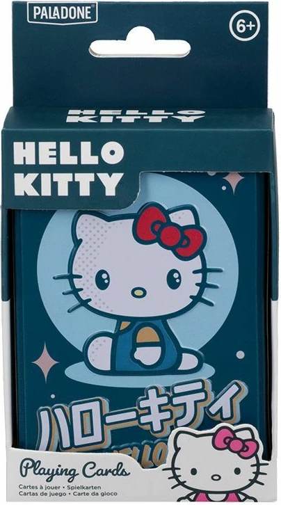 Letra loje Paladone Hello Kitty, 52+2 Joker (54 copë), me kuti ruajtëse, blu