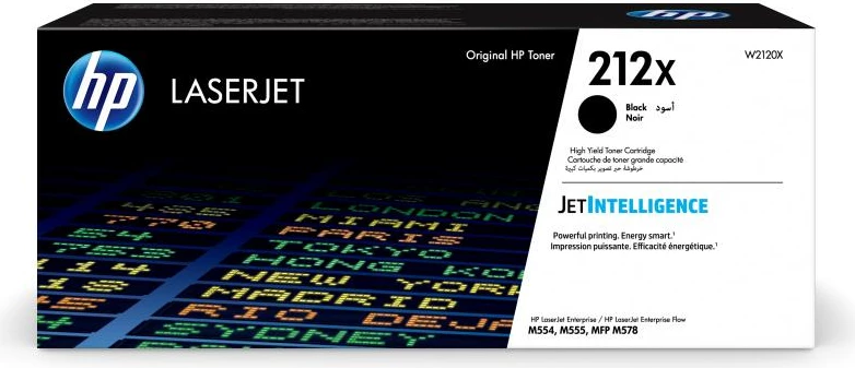 Toner HP 212X W2120X rendiment i lartë, JetIntelligence, për LaserJet M554/M555/MFP M578, i zi
