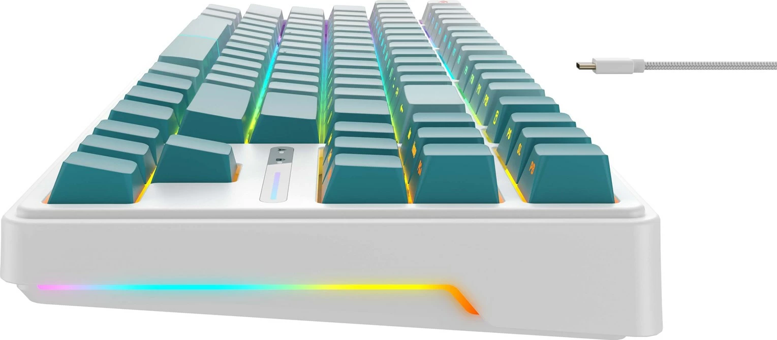 Tastierë gaming HAVIT KB901Lwg, RGB LED, me kabllo, e bardhë dhe e gjelbër