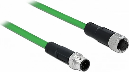 Kabllo Ethernet industriale DeLOCK 85436, 5 m, M12, TPU, -40 deri 70°C, e gjelbër