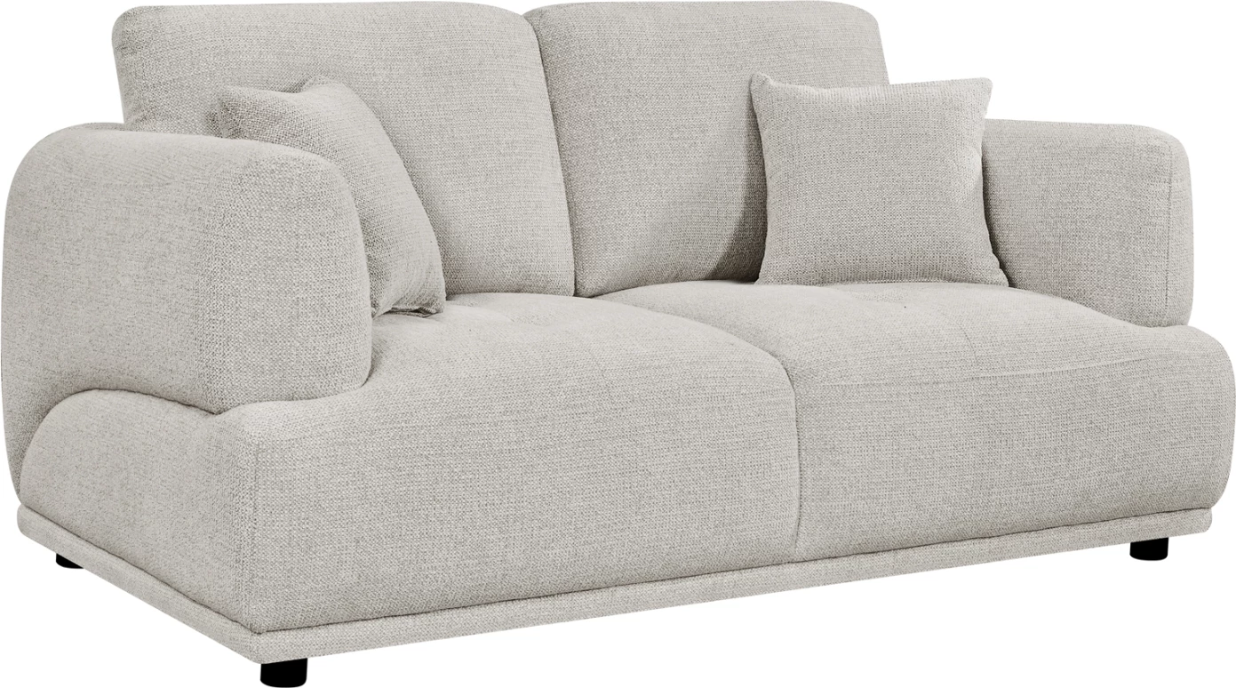Divan dy-vendësh STRUCTO, material bezhë e çelët, 168x94x88cm