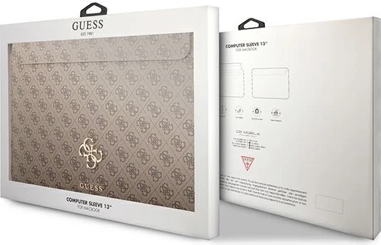Mbështjellës Guess 4G Big Logo për laptop 13", kafe