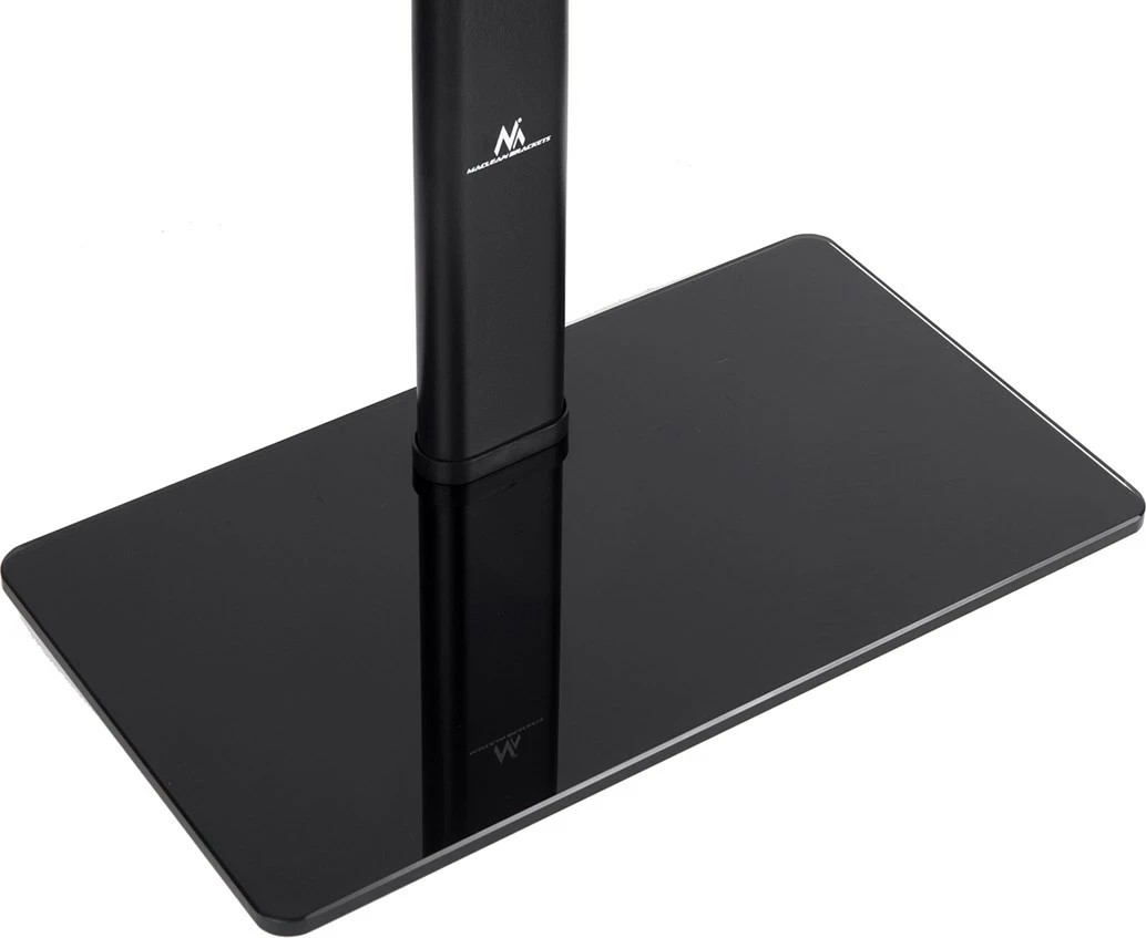 Mbajtës universal për TV Maclean MC-450, për tavolinë, deri 65 inç, xham i temperuar, i zi