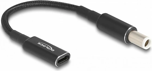 Kabllo adapter karikimi DeLOCK USB-C (femër) në Dell 7.4 x 5.0mm, 15cm, e zezë