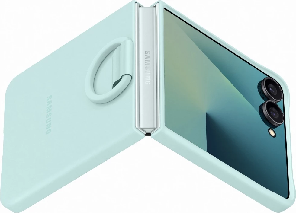 Mbështjellës silikoni me unazë Samsung EF-PF766TME për Samsung Galaxy Z Flip7, mint