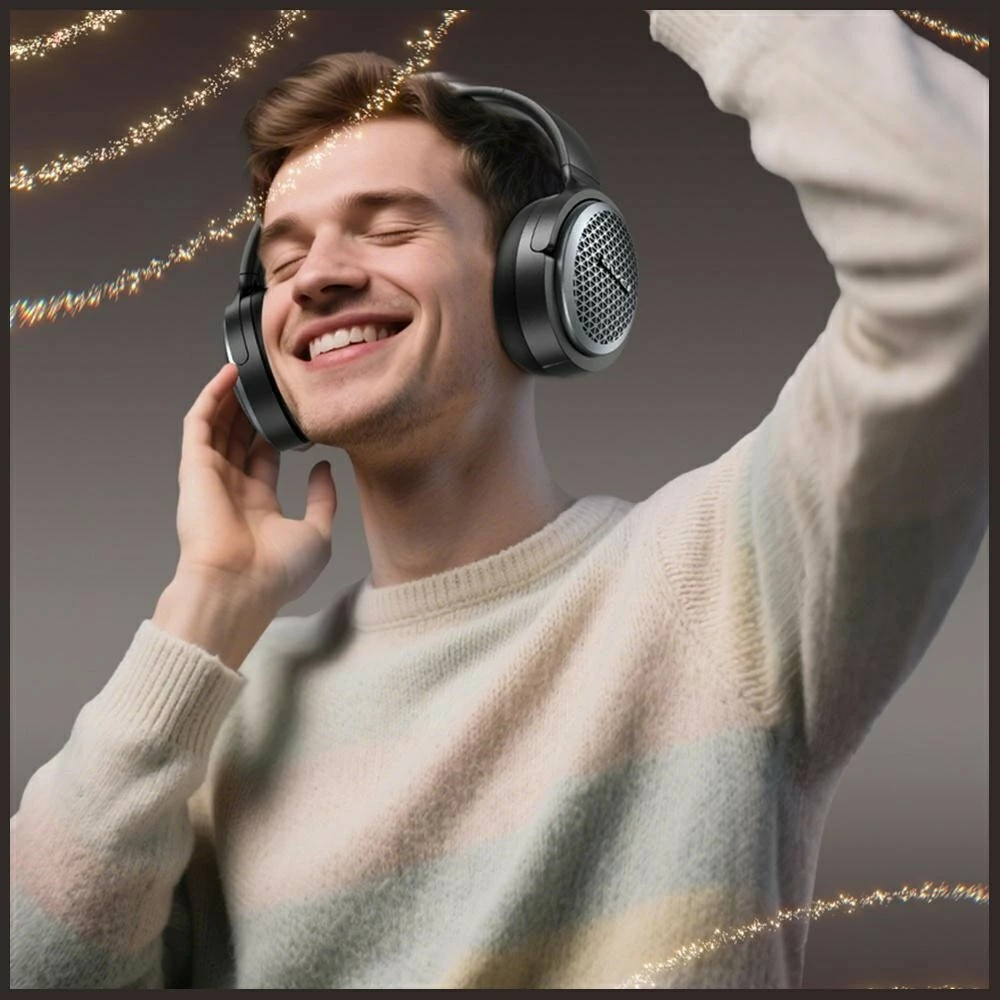 Kufje mbi vesh AWEI AT78 Bluetooth 6.0, ANC/ENC, 500mAh, deri 50h, USB-C, e zezë