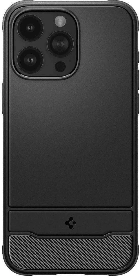 Mbështjellës Spigen Rugged Armor MagSafe për iPhone 15 Pro Max, silikon, e zezë