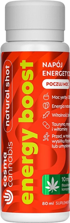 Shot energjizues natyral Cosma Cannabis Energy Boost 80ml