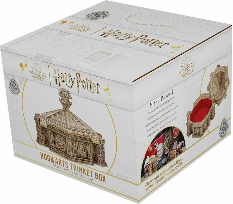 Kuti dekorative NEMESIS NOW Harry Potter Hogwarts, rrëshirë, bronzi