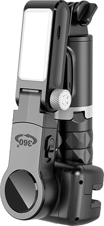 Gimbal me dritë APEXEL Q18, për celular, i zi