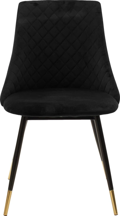 Karrige Giselle kadife e zezë, këmbë e zezë-ari