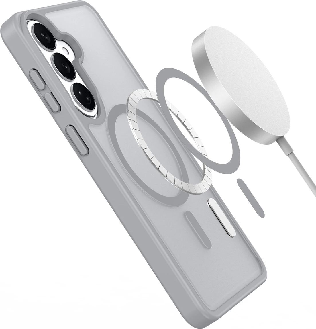 Mbështjellës Dux Ducis Yind për Samsung Galaxy S26 Plus, MagSafe (38 magnetë), TPU/PC, gri, paketim kuti