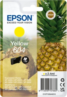 Kartrixh boje, Epson, 604 (C13T10G44010), 2.4 ml, deri 130 faqe, e verdhë