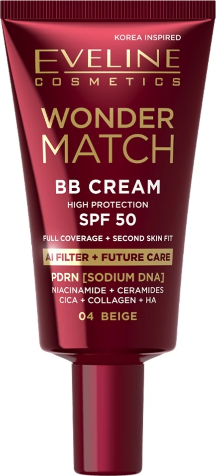 BB krem për fytyrë për femra Eveline Cosmetics Wonder Match BB Cream SPF50 04 Beige, 30ml
