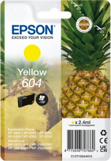 Kartrixh boje, Epson, 604 (C13T10G44010), 2.4 ml, deri 130 faqe, e verdhë