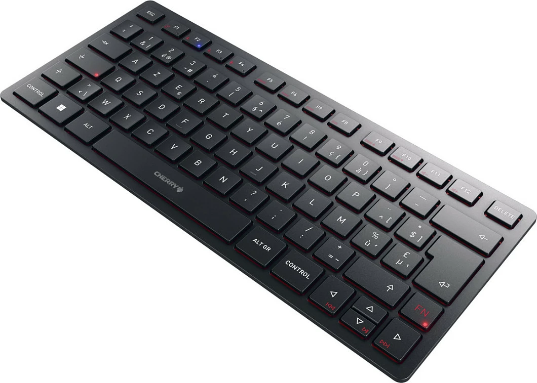 Tastierë Cherry KW 9200 Mini Wireless, 75%, Bluetooth/2.4GHz/USB, QWERTY EN, e zezë