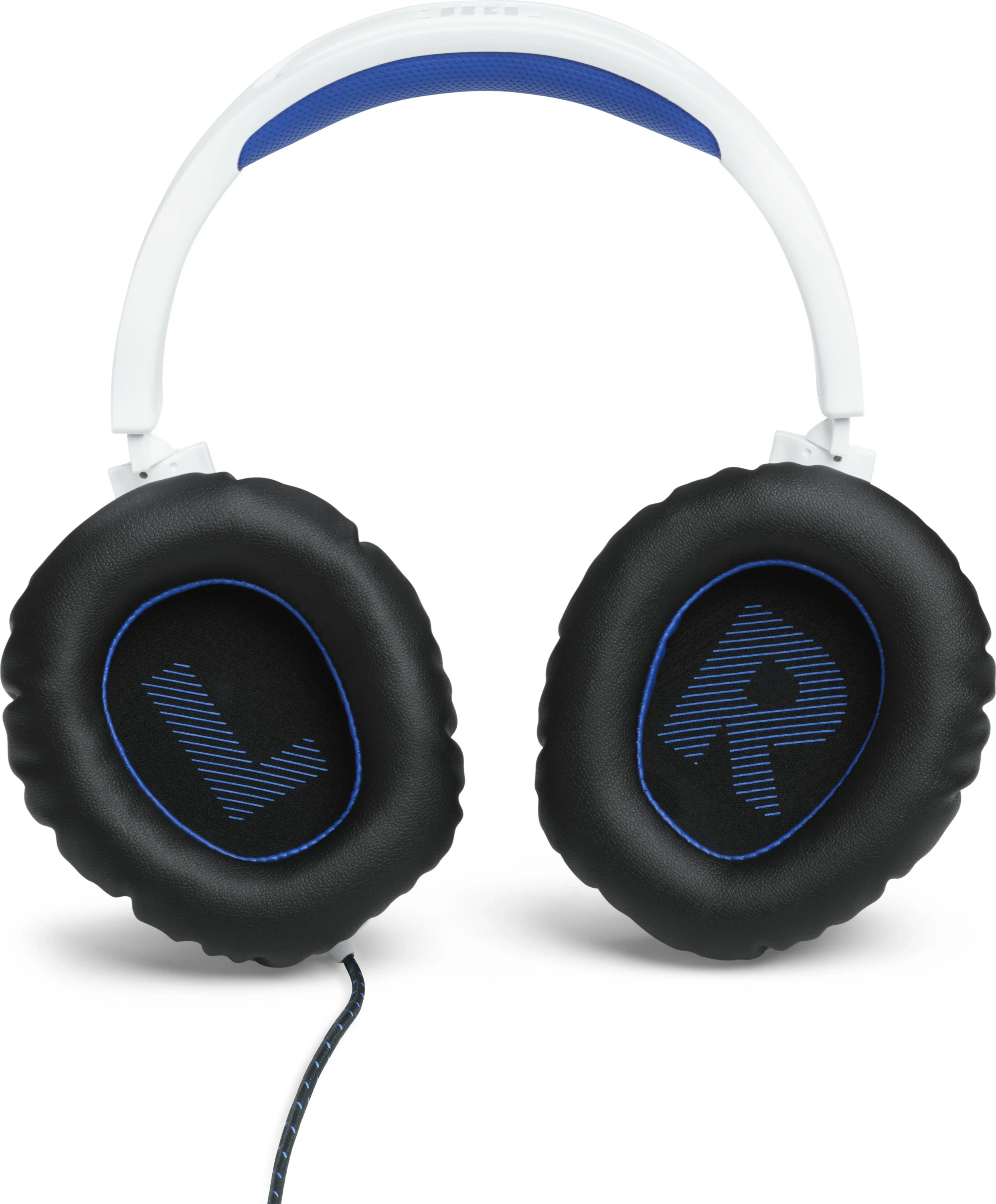Kufje JBL Quantum 100P PS Edition, me mikrofon të çmontueshëm, over-ear, Bardhë/Kaltër