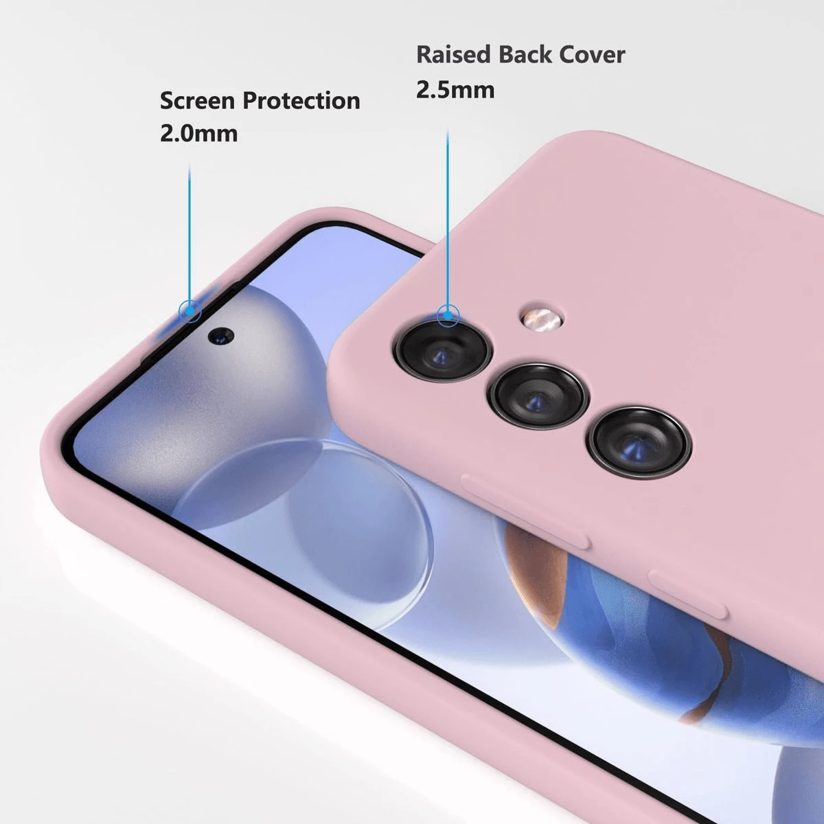 Mbështjellës silikoni ONASI 22566 për Samsung Galaxy A16, mat, rozë