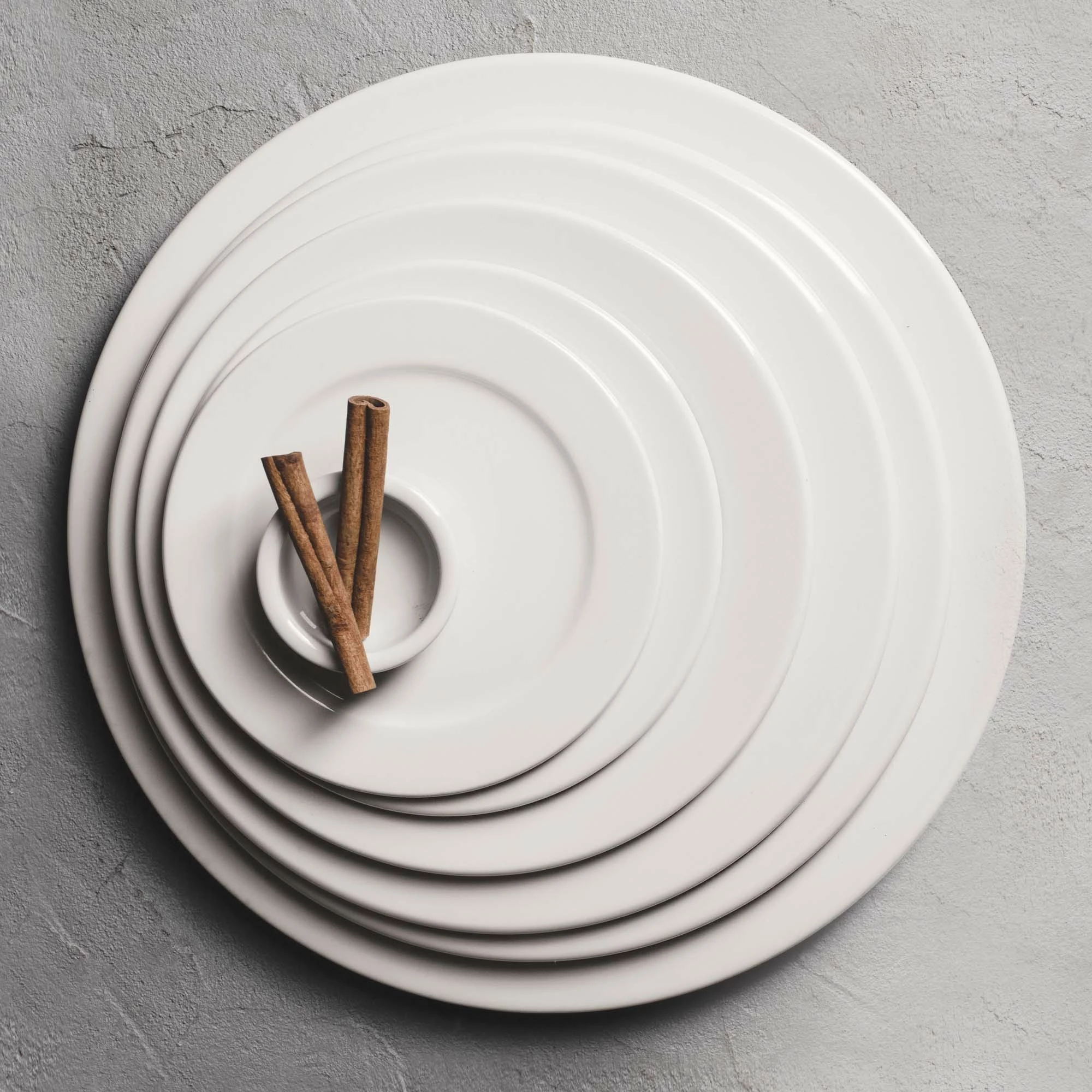 Pjatëz porcelani Porland Dove Ø150 mm, krem, set 6 copë