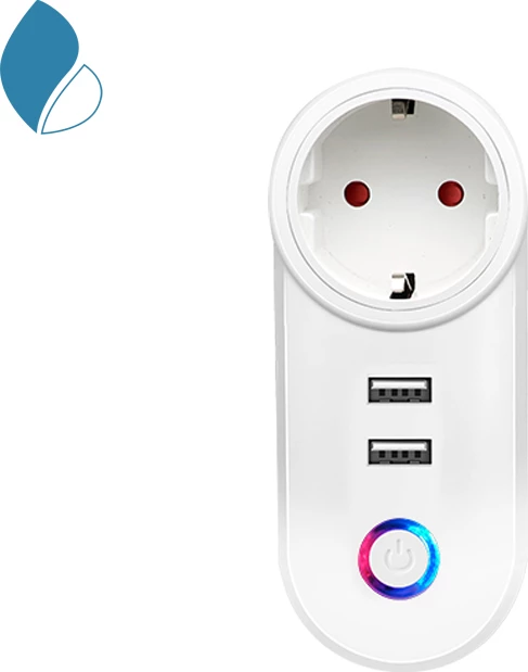 Prizë smart WiFi Moye Voltaic 16A/3520W me 2x USB, e bardhë