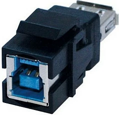Kuplungë Keystone USB 3.0 Bachmann, B/A femër-femër, e zezë
