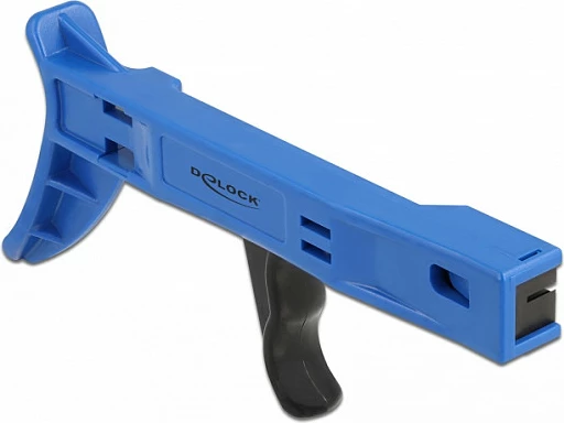 Vegël shtrënguese për lidhëse kabllosh DeLOCK, manuale, 2.2-4.8 mm, e zezë/blu