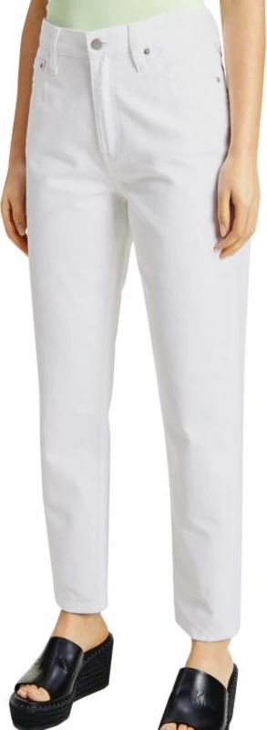 Pantallona Calvin Klein Jeans për femra, të bardha