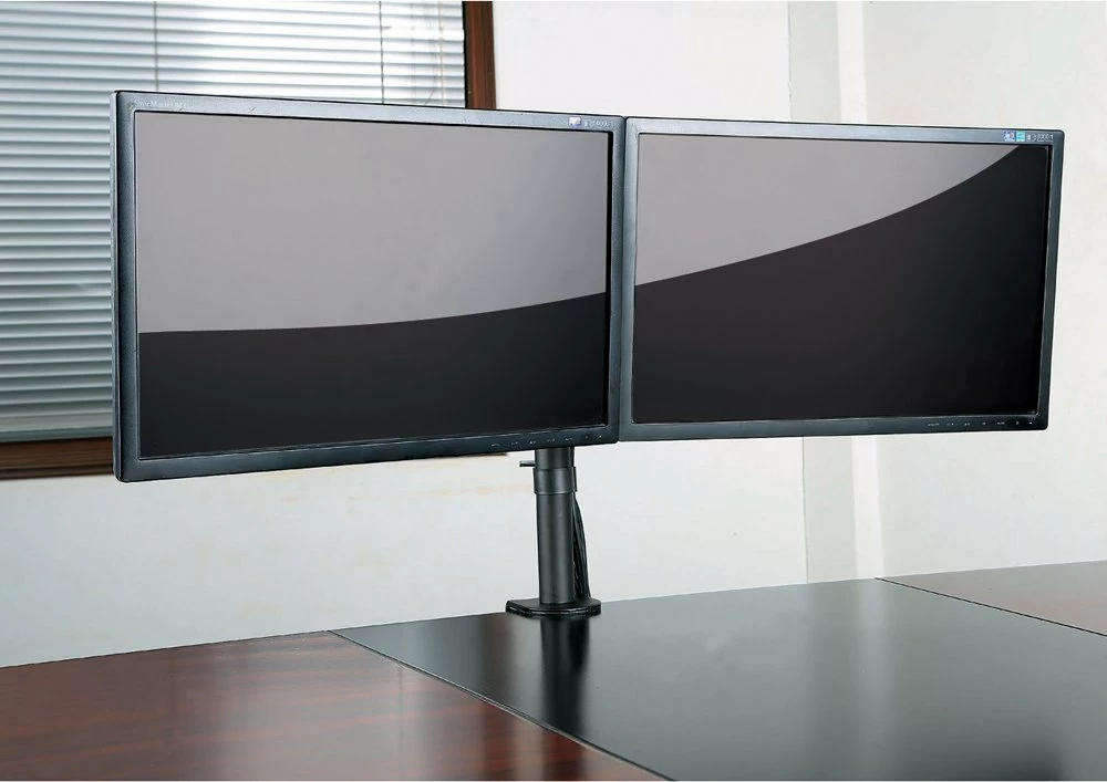 Mbajtës tavoline për 2 monitorë Art L-02N 13"-27", i zi