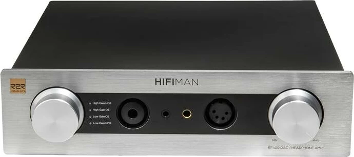 Amplifikator kufjesh HiFiMAN EF400 Amp, DAC Hymalaya R2R, 4.4W, i zi/argjendtë