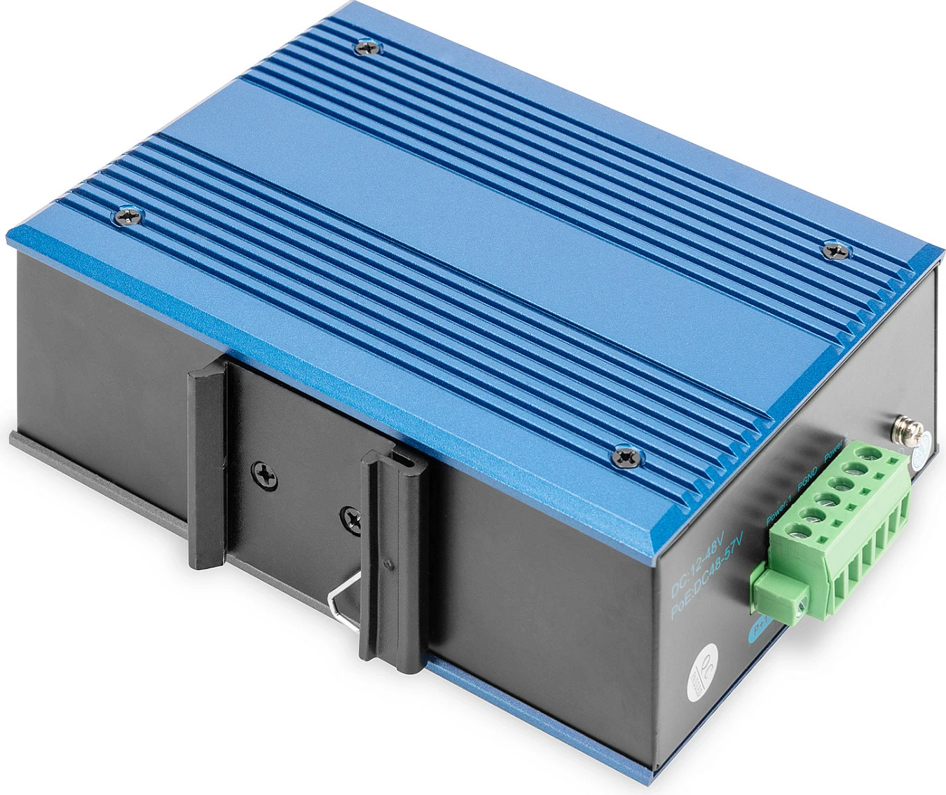 Switch Digitus DN-650106, 8-Port Fast Ethernet 10/100, DIN Rail/Wall Mount, metal, i kaltër