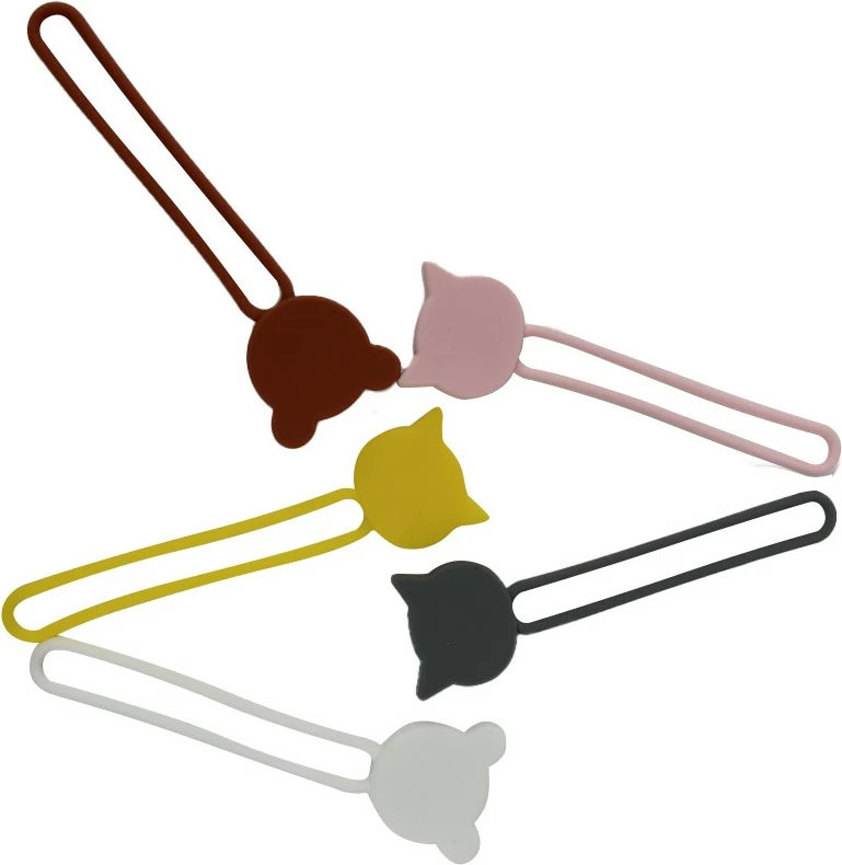 Mbështjellës kabllosh Hurtel silikon, rozë