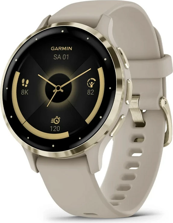 Smartwatch Garmin Venu 3S, AMOLED 1.2", GPS, Wi‑Fi, rrip silikoni, gri