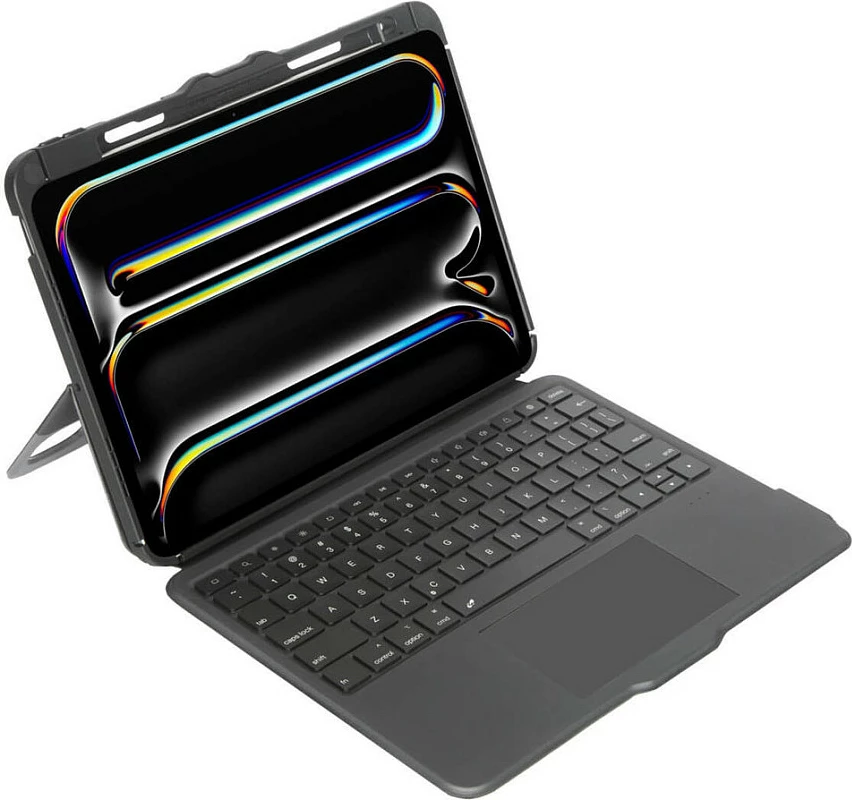 Mbështjellës me tastierë Bluetooth Targus VersaVu, me trackpad, backlight, USB-C, për iPad, i zi