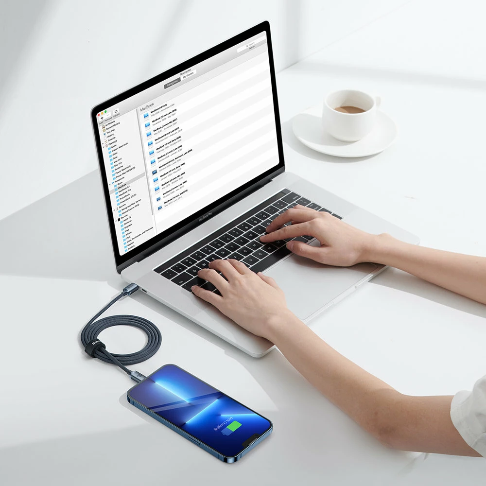 Kabllo Baseus CAJY000201, USB-C në Lightning, 1.2m, 20W, e zezë