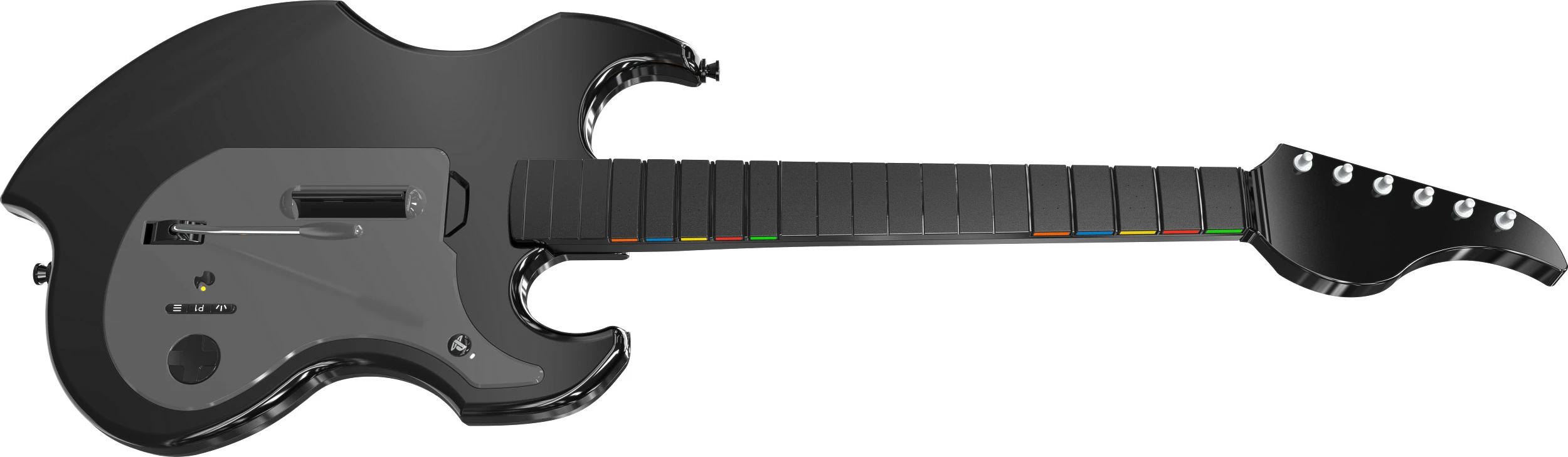 Kontroller kitarre PDP Riffmaster, wireless, për PC/PS4/PS5, 36h, e zezë/gri