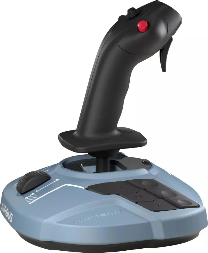 Joystick fluturimi Thrustmaster TCA Sidestick Airbus Edition, HallEffect, për PC/Windows, me 4 module të ndërrueshme, blu e çelët/zezë, set me 4 kapakë