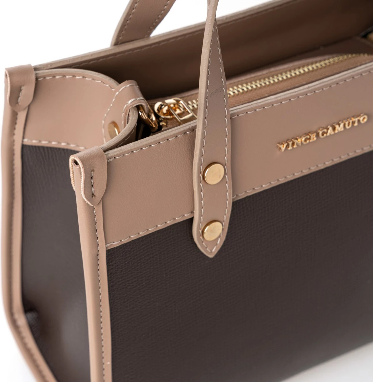 Çantë tote Vince Camuto, Cortona, ngjyrë kafe dhe mink