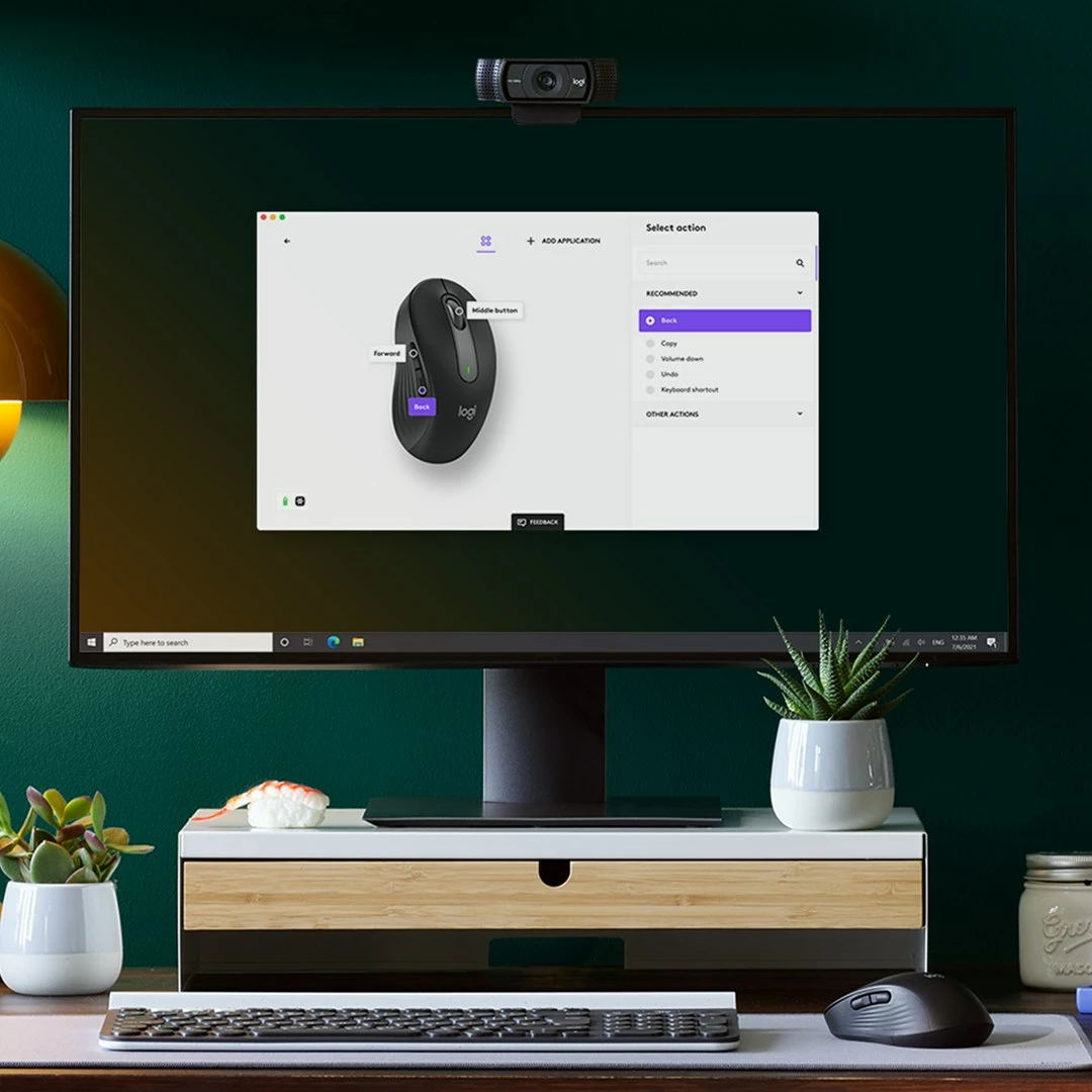 Maus Logitech Signature M650 - Wireless, 2.4GHz, BT, gri