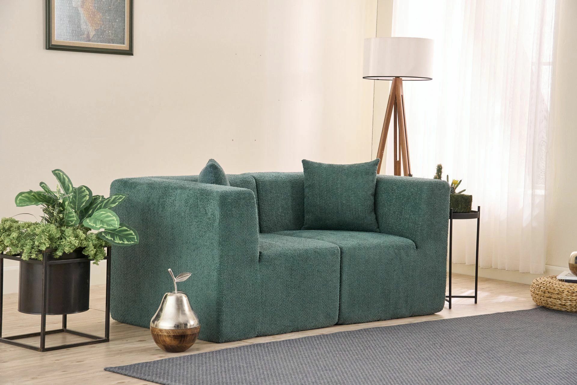 Divan dy vendësh, ngjyrë e gjelbër, Atelier del Sofa, Raks